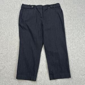 Ann Taylor LOFT Original  Capri Pants WMNS 8P Denim Mid Rise Stretch Straight